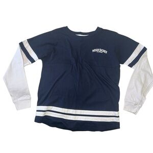 Exist Navy and White Long Sleeve Tee